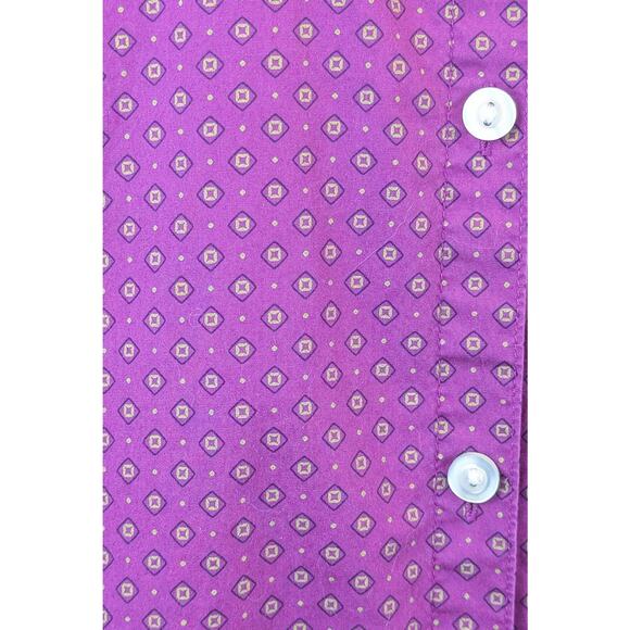 Eddie Bauer Womens Button Down Shirt XXL Purple Geometric 3/4 Sleeve
Preppy - Picture 4 of 11